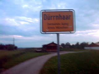 Dürrnhaar welcome street sign