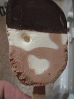 Ice cream bar shaped like a pirate