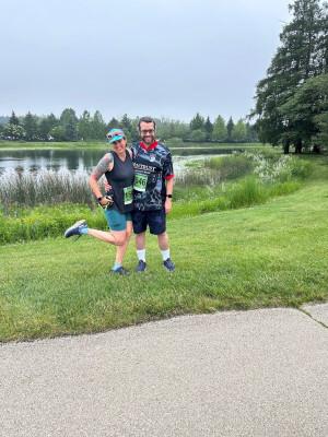 Jamie and Pete before the Firefly 10K 