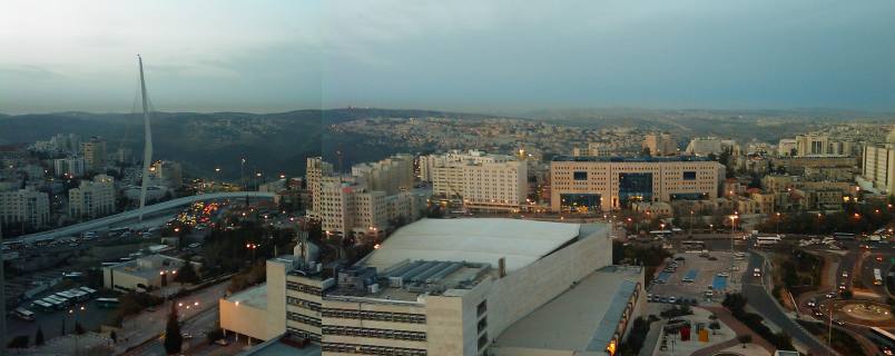 Panoramic view of Jerusalem from our hotel