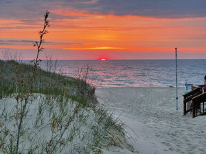 Sunset over Lake Michigan 