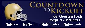 Screenshot of countdown to kickoff, but the days, hours, minutes and seconds are all "NaN"