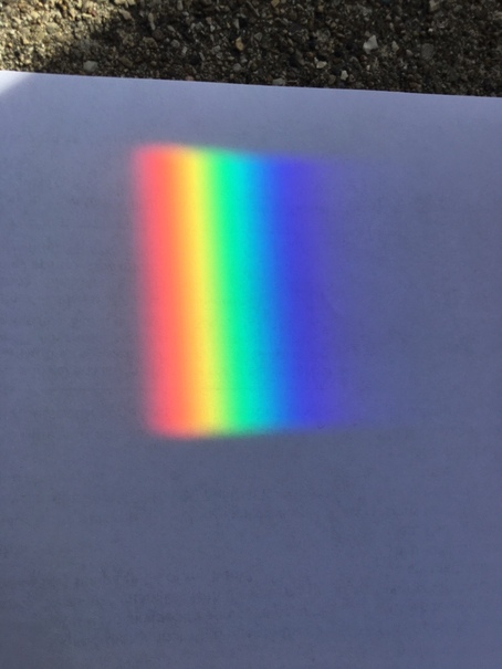 Visible Light Spectrum on a piece of paper